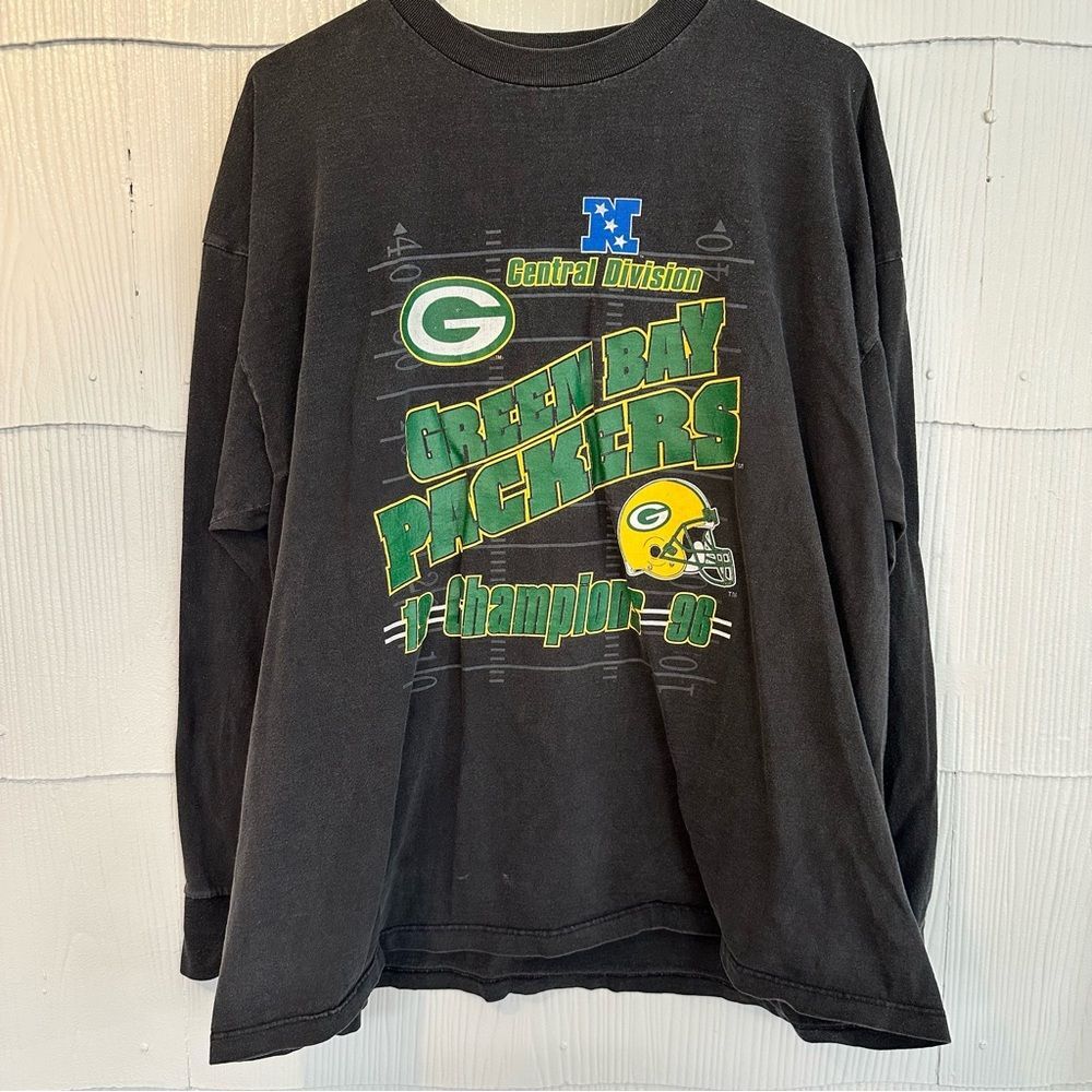 Vintage 1996 Green Bay Packers Champions Long Sleeve T-Shirt XL 100% Cotton